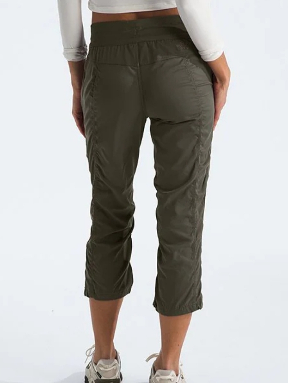 THE NORTH FACE Aphrodite 2.0 Ruched Crop Pants Women's M Green Water Resistant